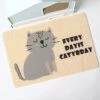PetEiZi Cat Litter Mat Trap, Pet Food Catching Placemat, Super Cute Easy To Clean 24"×16" Large Durable For Cats And Dogs - Everyday Is Catyrday -Zoo Shop 51OyZgZjEnS