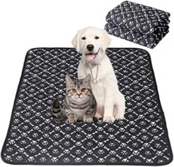 CLKHOWL Washable Pee Pads Reusable Puppy Pads Pet Training Pads - 100% Waterproof Dog Urine Pads, Family Travel Crate Food Bowl Pads, Easy To Clean (Grey, 27"x20", Pack Of 4) 18 CLKHOWL Washable Pee Pads Reusable Puppy Pads Pet Training Pads - 100% Waterproof Dog Urine Pads, Family Travel Crate Food Bowl Pads, Easy To Clean (Grey, 27"x20", Pack Of 4) -Zoo Shop 51P1FZPAqML. AC 3
