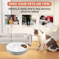 Pets Automatic Timed Pet Feeder,4pawslife 6 Meal Food Dispenser For Dogs, Cats & Small Animals Auto Feeder With Music -Zoo Shop 51PL9IL9kML