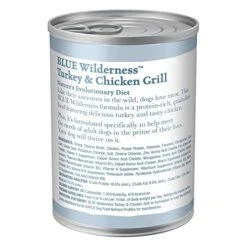 Blue Buffalo Wilderness High Protein, Natural Adult Wet Dog Food, Turkey & Chicken Grill 12.5-oz Cans (Pack Of 12) -Zoo Shop 51PNO3XKIlL