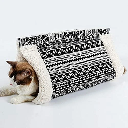 SONGBIRDTH Pet Bed,Winter Cat Kitten Kitty Bed Sofa Soft Thick Warm Sleeping Bag Pet Bedding House,Breathable Cotton Blend,Removable Easy To Clean Black 7 SONGBIRDTH Pet Bed,Winter Cat Kitten Kitty Bed Sofa Soft Thick Warm Sleeping Bag Pet Bedding House,Breathable Cotton Blend,Removable Easy To Clean Black - Image 5