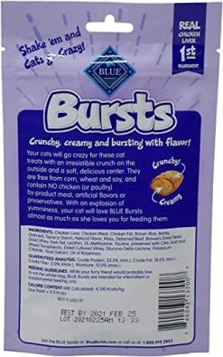 Aurora Pet Variety Pack (3) Blue Bursts Crunchy Cat Treats (1) Paw-Licken Chicken (1) Savory Seafood (1) Liver & Beef (2-oz Each) With AuroraPet Wipes -Zoo Shop 51Pu9DkxJFL