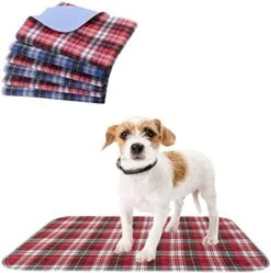 KOOLTAIL Washable Pee Pads For Dogs - Waterproof & Non-Slip Plaid Puppy Potty Training Pads, Reusable Whelping Pads, Dog Food Feeding Mat,Blue & Purple & Brown -Zoo Shop 51PuLLlIMAL. AC