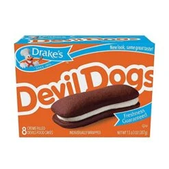 Drake's Devil Dogs By The Case! 12- Boxes Of Devil Dogs, 8 Ct Each Box. 96- Devil Dogs In All! -Zoo Shop 51Q0Lib7JYL