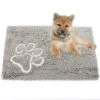 Dog Mat For Floor,Grey 20x31Inch Muddy Mats For Dogs,Pet Dog Feeding Mat Rug For Food And Water,Dries Quickly, Machine Washable -Zoo Shop 51Q8VcYvxQL