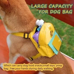 DoggieKit Dog Backpack Harness With Leash,Cute Pet Puppy Backpacks Bulid-in Dog Poop Bag Dispenser,Adjustable Pets Self Carrier Bag For Small Medium Dogs Travel Hiking Daily Walking(M, Yellow) 16 DoggieKit Dog Backpack Harness With Leash,Cute Pet Puppy Backpacks Bulid-in Dog Poop Bag Dispenser,Adjustable Pets Self Carrier Bag For Small Medium Dogs Travel Hiking Daily Walking(M, Yellow) -Zoo Shop 51QGJgcQnsL