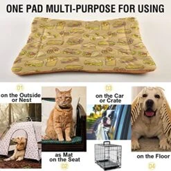 Food Sandwich Dog Bed Cat Bed Soft Comfortable Pet Bed Non-Slip Calming Kennel Pad For Small Medium Large Dogs Cats 2116479 -Zoo Shop 51QN8tK2RaL