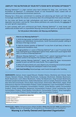 Wysong Optimize Wild Caught Salmon For Dogs, Cats & Ferret,7.5 Ounce (Pack Of 1) -Zoo Shop 51QStGeqpXL