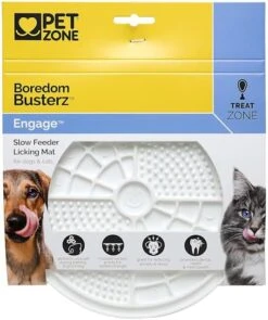 Boredom Busterz White Engage Licking Mat For Pets -Zoo Shop 51QUcnnIDpL. AC