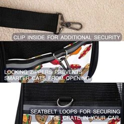 Pet Carrier Food Set Soft-Sided Pet Travel Carriers For Cats,Dogs Puppy Comfort Portable Foldable Pet Bag Airline Approved -Zoo Shop 51QYf14QhlS