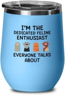 Flairy Land Cat Lady Black Wine Tumbler 12oz - Passionate About Cats -Cat Funny Gifts Cat Mom Cat Grandma Pet Paw Kitten Whiskers Cat Lovers Feline Cat Person Cat Rescuer -Zoo Shop 51Qc2bs5dUL. AC