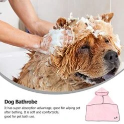 3pcs Super Kitten Supplies Size Bath Animal Cleaning Absorbent Fleece Puppy Accessories Quick Wear Dog Shower Easy L Robe Coral Cat Robes Drying - Pink Small Microfibre Dry -Zoo Shop 51QcfplGOvL
