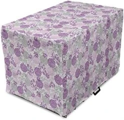 Ambesonne Dessert Dog Crate Cover, Cherry Ice Cream Patterns Summer Foods Frozen Fruits Delicious Art, Easy To Use Pet Kennel Cover For Small Dogs Puppies Kittens, 22 Inch, Lavender Pale Fuchsia -Zoo Shop 51QemHPXxGL. AC