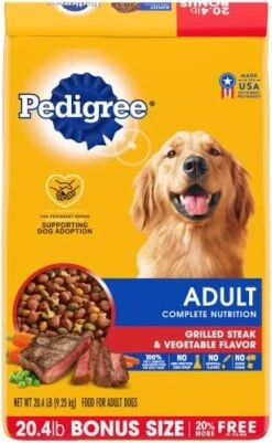 Pedigree Complete Nutrition Adult Dry Dog Food Grilled Steak & Vegetable Flavor Dog Kibble, 18 Lb. Bag -Zoo Shop 51Qi0 1Sw7L. AC