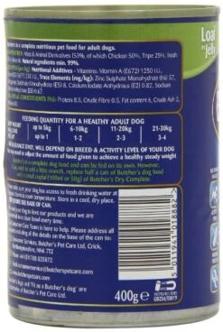 Butchers Dog Food Tripe Chicken Loaf 400 G (Pack Of 24) -Zoo Shop 51QjwNaoZWL