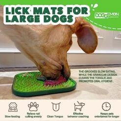Dogginmen Dog Lick Mat,Licking Mat For Large Medium Small Dogs And Cats Crate,Interactive 7.1" Large Size Lick Mats For Crate Training,Reduce Anxiety And Boredom,Dog Lick Mat Treat For Peanut Butter -Zoo Shop 51QkdH5NjuL