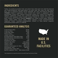 Purina Pro Plan Sport Performance 30/20 Turkey, Duck & Quail Formula Dry Dog Food - 6 Lb. Bag -Zoo Shop 51QlepaumnL