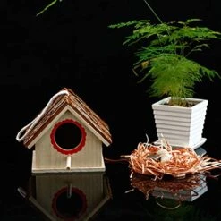 NABIAN Wooden Bird Cage Houses Nest Natural Outdoors Hanging Garden Decorative -Zoo Shop 51QsWemJWtL