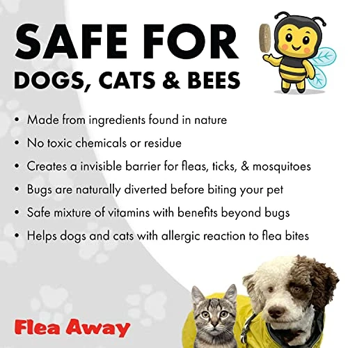 Flea Away All Natural Supplement For Fleas, Ticks, And Mosquitos Prevention For Dogs And Cats, 100 Chewable Treat Tablets, Single 4 Flea Away All Natural Supplement For Fleas, Ticks, And Mosquitos Prevention For Dogs And Cats, 100 Chewable Treat Tablets, Single - Image 2