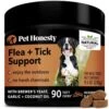 Pet Honesty Flea & Tick Support Supplement - Flea And Tick Soft Chew For Dogs, No Harsh Chemicals, Natural Way To Enjoy The Outdoors - Hickory Bacon (90 Count) -Zoo Shop 51RsCohjf1L