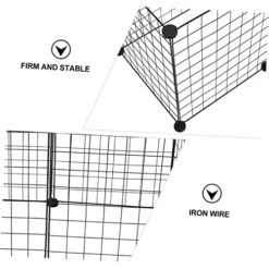 BCOATH 1 Set Isolation House Dog Rabbit Fence Pet Medium Black Kittens Cat Animals Hamster Gift Portable Decor Small Tent Indoor Puppy Cage Play Door Pannel Metal Freestanding Gate -Zoo Shop 51Ru9F3zVvL