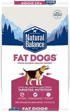Natural Balance Fat Dogs Low Calorie Dry Dog Food Chicken Meal, Salmon Meal, Garbanzo Beans, Peas & Oatmeal, 5 Pounds (Packaging May Vary) -Zoo Shop 51RxYYldsEL. AC