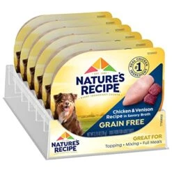 Nature’s Recipe Grain Free Wet Dog Food, Chicken & Venison Recipe, 2.75 Ounce Cup (Pack Of 12) -Zoo Shop 51S2XcnxhrL