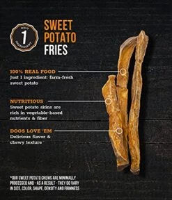 Wholesome Pride Sweet Potato Fries Dog Treats, Dehydrated, Made In The USA, Grain Free, Healthy Dog Chews, 16 Oz -Zoo Shop 51S6PKpDXVS