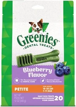 GREENIES Petite Natural Dog Dental Care Chews Oral Health Dog Treats Blueberry Flavor, 12 Oz. Pack (20 Treats) -Zoo Shop 51SFY0hnIL. AC