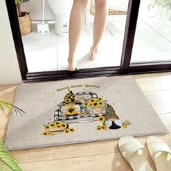 Cute Dog Love Heart Area Rug Non Slip Absorbent Non Shedding Easy Clean Washable Thick Plush Door Mat For Bathroom Entryway Living Dining Room Kitchen 20"x31.5" - Pet Paws With Word Welcome -Zoo Shop 51SZBC1Vf S. AC 1