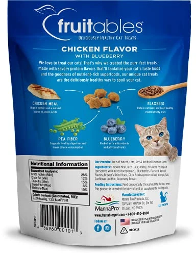 Fruitables Cat Treats – Crunchy Treats For Cats – Healthy Low Calorie Treats Packed With Protein – Free Of Wheat, Corn And Soy – Made With Real Chicken With Blueberry – 30 Ounces 8 Fruitables Cat Treats – Crunchy Treats For Cats – Healthy Low Calorie Treats Packed With Protein – Free Of Wheat, Corn And Soy – Made With Real Chicken With Blueberry – 30 Ounces - Image 6