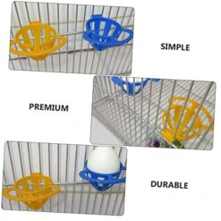 NOGRAX 6 Pcs Holder Finch Finches Bowls Pan Nest- Vegetable Dish Canaries Plastic Conure Cage Food Fixed Nest Creative Random Basin Feeder Budgies Dispenser Bowl Water For Feeding Birds Feeder (Color -Zoo Shop 51SjkfG9abL