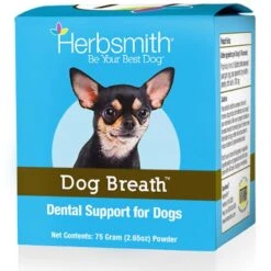 Herbsmith Dog Breath - Dog Dental Care Solution - Natural Dog Breath Freshener That Tackles Tartar - Dental Powder For Dogs - 500g Powder -Zoo Shop 51SlXYeWk8L