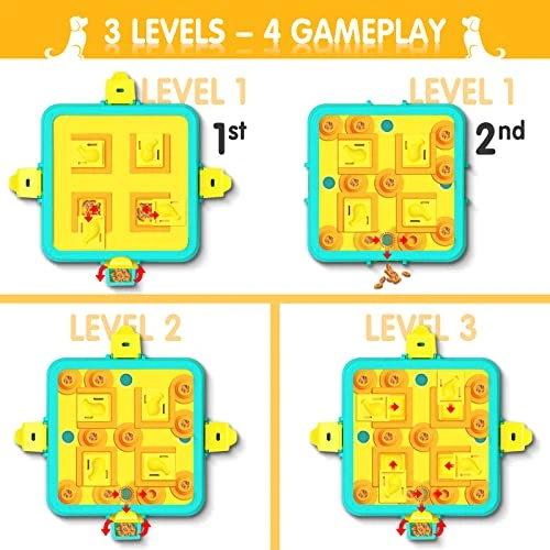 Dog Puzzle Toys, IFurffy Mentally Stimulating Toys For Dogs IQ Training, 3 In 1 Dog Puzzle For Large Medium Small Dogs, Dog Treat Puzzle For Slow Down Eating 4 Dog Puzzle Toys, IFurffy Mentally Stimulating Toys For Dogs IQ Training, 3 In 1 Dog Puzzle For Large Medium Small Dogs, Dog Treat Puzzle For Slow Down Eating - Image 2