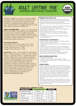 Harrison's Bird Foods Adult Lifetime Fine 5lb Certified Organic Formula -Zoo Shop 51SnGeP7tgL