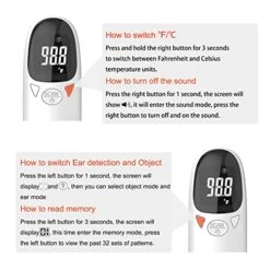 Pet Thermometer For Dog Cat Rechargeable Infrared Pet Ear Thermometer 1 Second Reading Fast And Accurate Temperature Detection, ℉/℃ Switchable -Zoo Shop 51T2sqyTIOL
