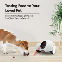 Jucyuanhang Pet Automatic Feeder, Pet Companion Intelligent Robot With High-Definition Night Vision Camera, Two-Way Voice Function, Relieve Pet Anxiety, Support Multi-Person Sharing
