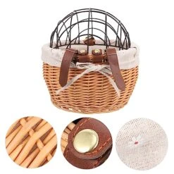 Kisangel Bicycle Basket Woven Storage Basket Dog Accessories For Small Dogs Weave Basket Woven Bike Baskets Dog Basket For Bike Cat Bike Carriers Iron Front Bike Basket Pet Bike Basket Pet 11 Kisangel Bicycle Basket Woven Storage Basket Dog Accessories For Small Dogs Weave Basket Woven Bike Baskets Dog Basket For Bike Cat Bike Carriers Iron Front Bike Basket Pet Bike Basket Pet -Zoo Shop 51TJXHtQD3L