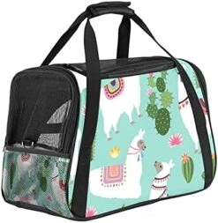 Pet Carrier Shrimp Pattern Sea Food Soft-Sided Pet Travel Carriers For Cats,Dogs Puppy Comfort Portable Foldable Pet Bag Airline Approved -Zoo Shop 51TS1W02BS. AC