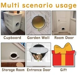 BOPOMOFO Cat Door 4 Way Locking Cat Flap, Weatherproof Pet Door For Interior Doors & Exterior Doors Inner Size 8.27"x8.27" (White) CD-01-W 13 BOPOMOFO Cat Door 4 Way Locking Cat Flap, Weatherproof Pet Door For Interior Doors & Exterior Doors Inner Size 8.27"x8.27" (White) CD-01-W -Zoo Shop 51TVw8r6OLL