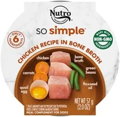 Nutro So Simple Meal Complement Wet Dog Food Chicken And Chicken & Duck Recipes In Bone Broth 10-Count Variety Pack, 2 Oz. Tubs -Zoo Shop 51TjlMsz1ZL. AC