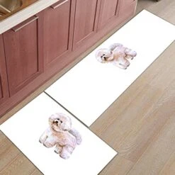 Durable Natural Rubber Door Mat 2 Pack Of Machine Washable Floor Carpets Cute Animal Lovely Dog Domestic Pet Personalized Area Runners Non Slip Rugs For Kitchen Entry -Zoo Shop 51TmcGbI7FL