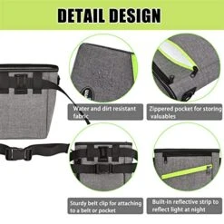 Wakytu Dog Treat Pouch With Water Bottle Bag, Large Pet Training Bag For Dogs Cats With Poop Bag Dispenser, Zippered Pocket, Metal Clip, Waist Belt, Shoulder Strap,Training Bag For Pets, 2.0 Grey-4L -Zoo Shop 51U2ms3h96L