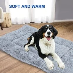 SONGBIRDTH Dog Mat Comfortable Soft Warm Pet Bed Washable Kennel Pad Pet Mats For Dogs Cats Sleeping Gray L -Zoo Shop 51U5VgrHJlS