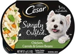 CESAR Simply Crafted Adult Wet Dog Food Meal Topper, Beef, Chicken, Purple Potatoes, Peas & Carrots, (10) 1.3 Oz. Tubs -Zoo Shop 51U6W6UtFL. AC 2