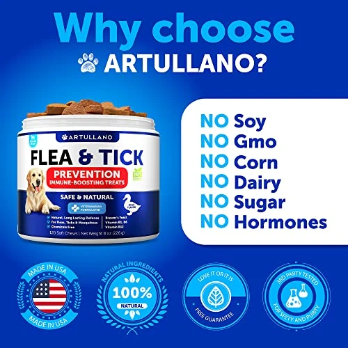 Flea And Tick Prevention For Dogs Chewables - Made In USA - Natural Flea And Tick Supplement For Dogs - Oral Flea Pills For Dogs - Pest Defense - All Breeds And Ages 7 Flea And Tick Prevention For Dogs Chewables - Made In USA - Natural Flea And Tick Supplement For Dogs - Oral Flea Pills For Dogs - Pest Defense - All Breeds And Ages - Image 5
