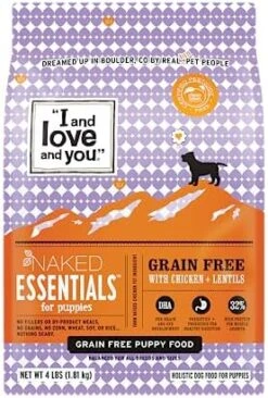 "I And Love And You" Trial Size Naked Essentials Chicken & Duck Grain Free Dry Dog Food, 4 LB -Zoo Shop 51UDcrBePL. AC 1