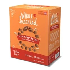 WholeHearted Chicken Flavor Soft-Filled Bites Cat Treats, 30 Oz.