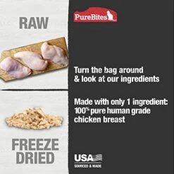 PureBites Freeze Dried Chicken Breast Cat Treats 156g | 1 Ingredient | Made In USA (Packaging May Vary) 13 PureBites Freeze Dried Chicken Breast Cat Treats 156g | 1 Ingredient | Made In USA (Packaging May Vary) -Zoo Shop 51UV8QG0PmL