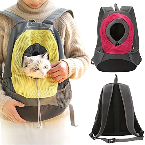 LEFEDA Breathable Carrier Cat Backpack Portable Dog Chest Backpack Mesh Puppy Travel Carrying Bags For Cats Dogs Outdoor Pet Pet Backpack Carrier (Color : Yellow, Size : Small) 4 LEFEDA Breathable Carrier Cat Backpack Portable Dog Chest Backpack Mesh Puppy Travel Carrying Bags For Cats Dogs Outdoor Pet Pet Backpack Carrier (Color : Yellow, Size : Small) - Image 2